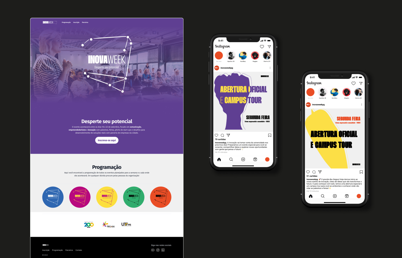 INOVAWeek - site e redes sociais