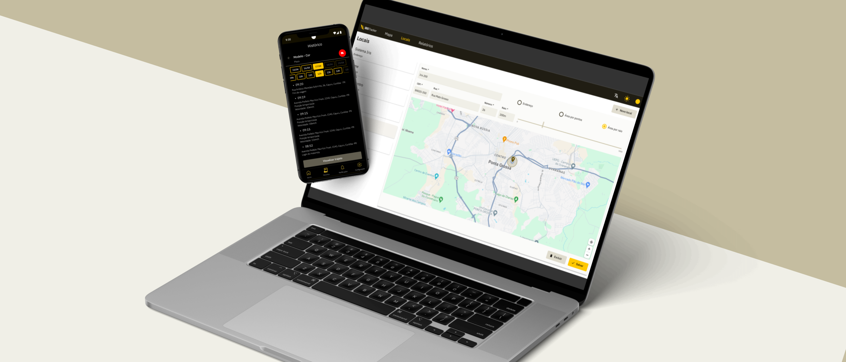 Iris Tracker - plataforma do cliente