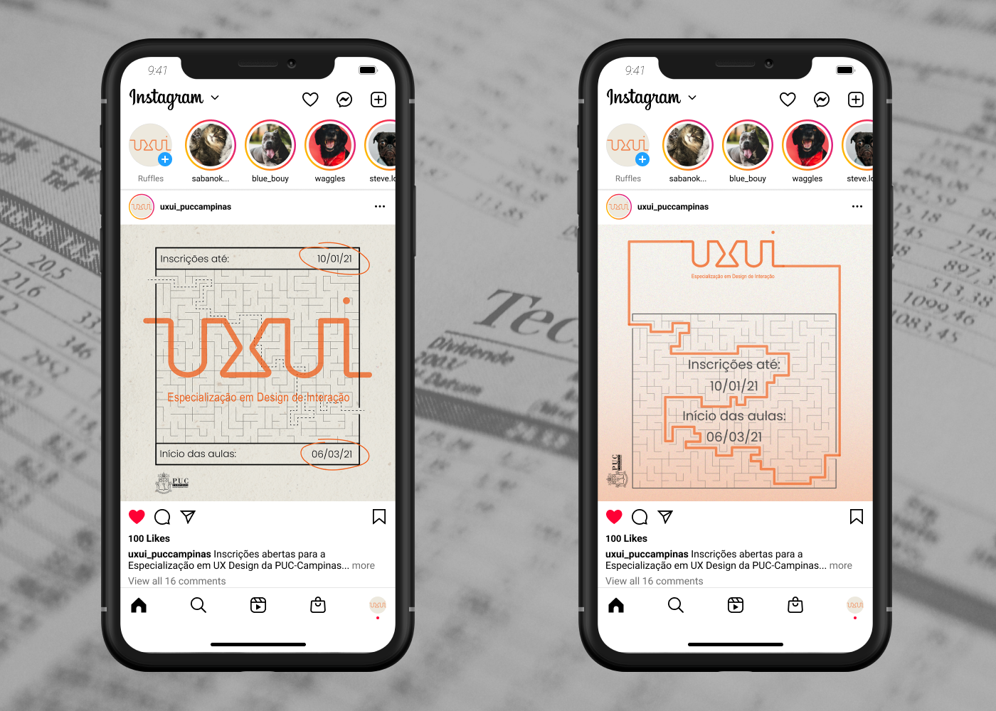 UXUI - publicações para Instagram